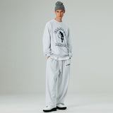 ツータックワイドスウェットパンツ/TWO TUCK WIDE SWEAT PANTS-WHITE MELANGE