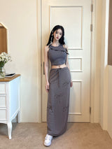 リボンアイレットスリ－ブレス/879. Ribbon eyelet sleeveless (2color)