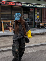 (UNISEX) ダメージカーゴストリングカーゴパンツ