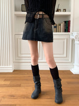 [Belt Set] Konya Y2K Washing Mini Skirt