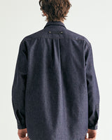 UNISEX DENIM POCKET SHIRT JACKET M - INDIGO BLUE (6636054970486)