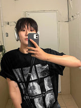 スクエアレタリングTシャツ