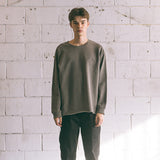 [Patchwork Sweatshirt] Khaki (6626237808758)
