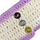 Button Knit Hairband (violet)