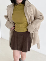 フラットミニスカート/Flat mini skirt (4color)
