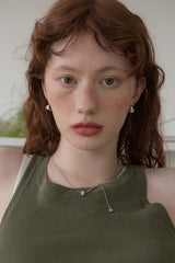 3ペンダントポイントウィズスリムチェーンネックレス/3 pendant point with slim chain necklace