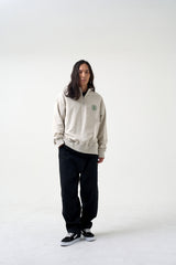 ハーフジップスウェットシャツ / Half-Zip Sweatshirt_Oatmeal
