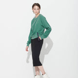 [UNISEX] FLORRA DEMAGE SWEATSHIRT, FOREST GREEN (6632601387126)