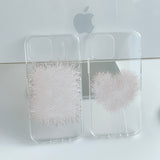 ハート-ピンクフラッフィーフォンケース