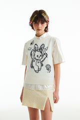 ウィティーバニープラネットエクスプローラーベスト／WITTY BUNNY PLANET EXPLORER VEST [IVORY]