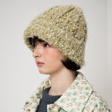 POPCORN KNIT BEANIE, MOS GREEN