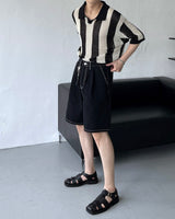 OA クロッフルカラーニットウェア / OA Croffle Collar Knitwear (4 colors)