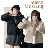 Chorring Wool Suede Hooded Mustang Jacket