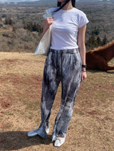 Silver dust pleats pants 