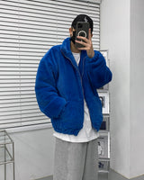 UI Mink Fur Turtleneck Zip-Up Jumper (5 colors)