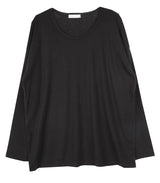 No.9332 loose peach Uneck T (4color) (6677858353270)
