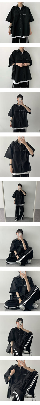 ポケットスナップショートスリーブシャツジャケット / Latu Pocket Snap Short-Sleeved Shirt Jacket