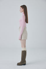 ウールシルクウォーマーTシャツ / Wool Silk Warmer T-Shirt [Milk Pink]