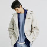 ウールブレンドフィールドフードコート / WOOL BLENDED FIELD HOOD COAT OATMEAL