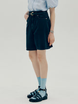 バミューダデニムパンツ / Bermuda denim pants - Dark grey