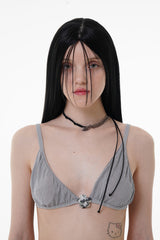 FISH BONE NECKLACE BLACK