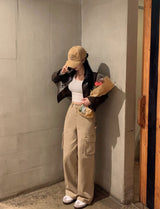 [BELLIDE MADE] カラフルコットンカーゴパンツ