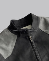 トレジャークロップドレーシングレザージャケット / OA Treasure Cropped Racing Leather Jacket (2 colors)
