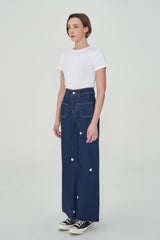 ワイドフィットハートシェイプ刺繍ジーンズ/CLASS:y  SEONYOU, LAPILLUS HAEUN, STAYC J, JOYURI WORN WIDE FIT HEART SHAPE EMBROIDERY JEAN [6887]