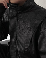 TAP Crack Effect Suede Jacket