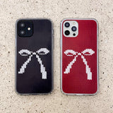 RIBBON KNIT HARD JELL CASE _RED