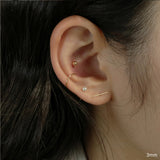14Kゴールドスワロフスキーパールピアス/14K Gold Swarovski Pearl Earring (3mm + 14k gold clutch)