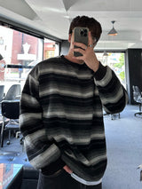 uring stripe angora round knit