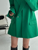 double collar oversized fit blazer jacket