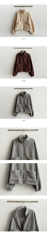 Ev Pocket Wool Zip-Up Jumper