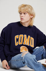 COMO VARSITY SWEATSHIRT [NAVY] (6613793407094)