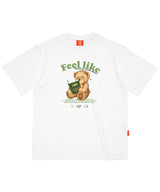 リーディングアップサイドダウンTシャツ