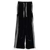 (UNISEX) ベルベットサイドラインスナップトレーニングパンツ