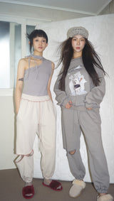 ハクオリエンタルスウェットパンツ / haku oriental sweat pants [ivory]