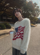 星条旗ヘアリーアンゴラニット (3 color)