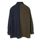 HALF & HALF SOLID POCKET SHIRT (6538811998326)