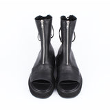 フロントジッパーバックレースアップサンダル / DAVID STONE FRONT ZIPPER BACK LACE UP SANDALS (original)