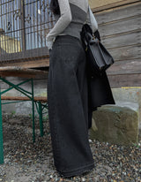 ストーンピンタックワイドパンツ