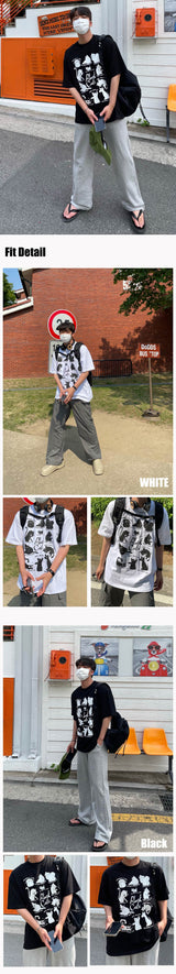レイジーキャットハーフTシャツ