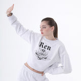 RENクロップスウェットシャツ/0 9 Ren crop sweatshirt - LIGHT GREY