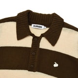 UNI MONO CHERRY COLLAR KNIT [BROWN]
