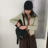 Boot string suede velvet backpack