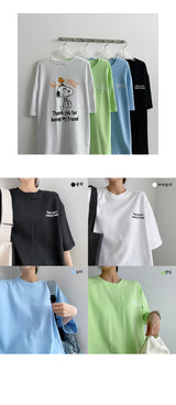 スマイルスヌーピーショートスリーブTシャツ / Smile Snoopy Short-Sleeved T-Shirt