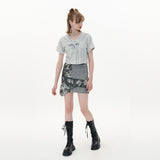 Ribbon Tweed Shirt [White] (6592695566454)