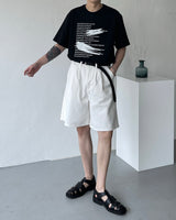 SI ホワイトツータックショーツ / SI White Two Tuck Shorts (S–L)