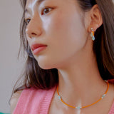 フラワーネックレス/FLOWER ORANGE NECKLACE